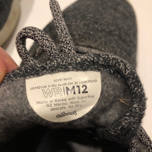 Allbirds Shoes Mens 12 Gray Wool Runners Mens Grey - Picture 7 of 11